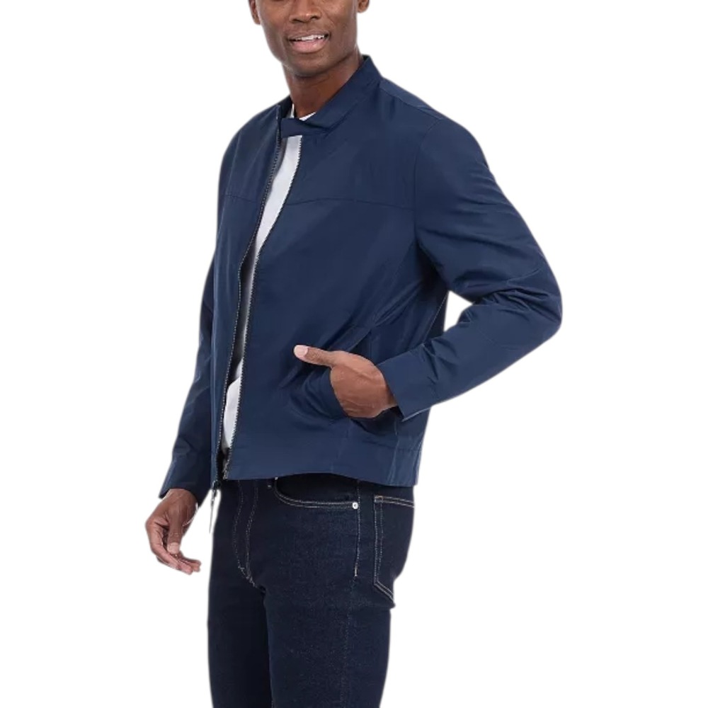 Michael Kors Bomber Jacket Mens Medium Midnight Blue Full Zip Windbreaker